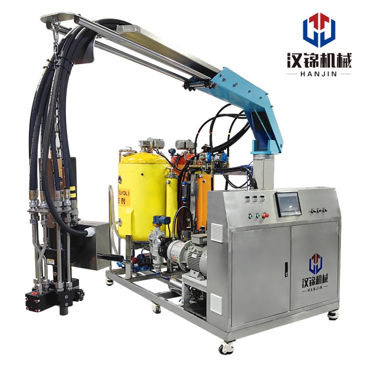 汉锦防震筒夹层聚氨酯高压发泡机浇注自动发泡设备厂家