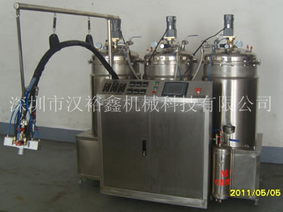 Polyurethane PU two-color casting machine